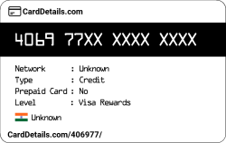 Card Details: 406977