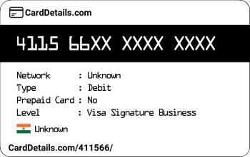 Card Details: 411566