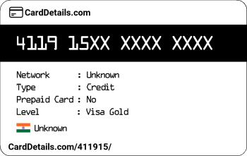 Card Details: 411915