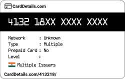 Card Details: 413218
