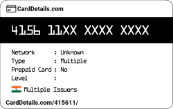 Card Details: 415611
