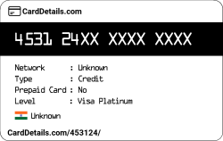 Card Details: 453124