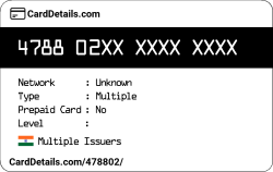 Card Details: 478802