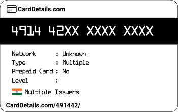 Card Details: 491442