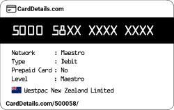 Card Details: 500058