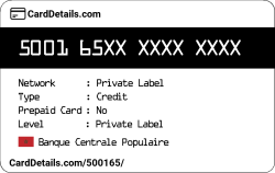 Card Details: 500165