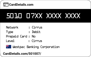 Card Details: 501007