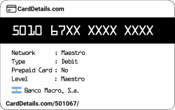 Card Details: 501067