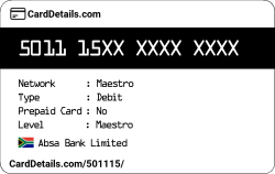 Card Details: 501115
