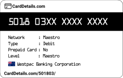 Card Details: 501803