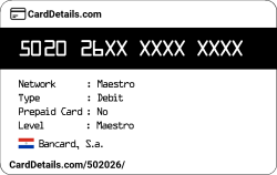 Card Details: 502026