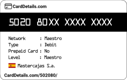 Card Details: 502080