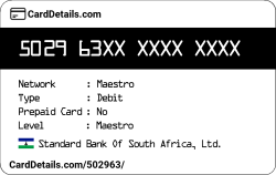 Card Details: 502963