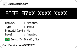 Card Details: 503337