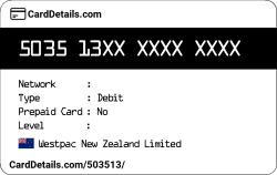 Card Details: 503513