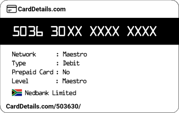 Card Details: 503630