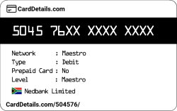 Card Details: 504576