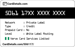 Card Details: 506117