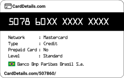 Card Details: 507860