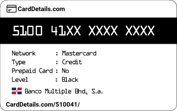 Card Details: 510041