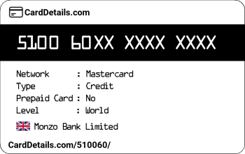 Card Details: 510060