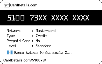 Card Details: 510073