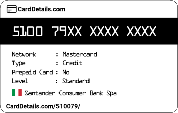 Card Details: 510079