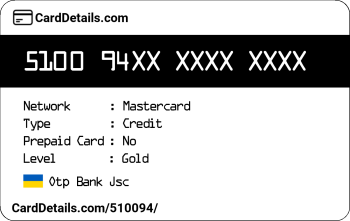 Card Details: 510094