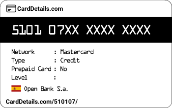 Card Details: 510107