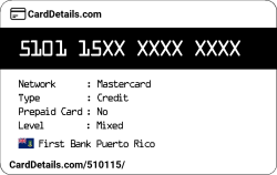Card Details: 510115