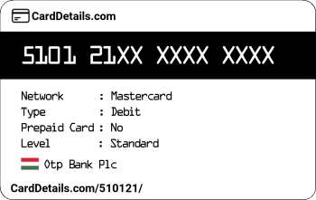 Card Details: 510121
