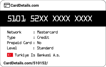Card Details: 510152