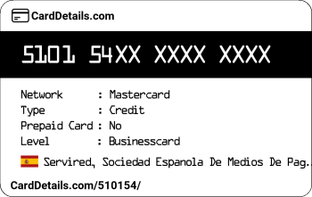 Card Details: 510154