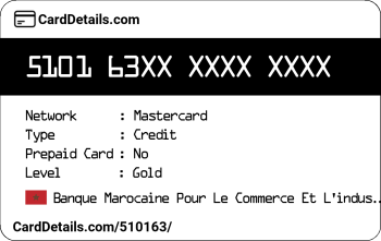Card Details: 510163