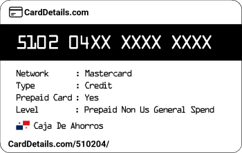 Card Details: 510204