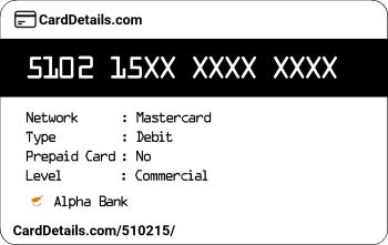 Card Details: 510215