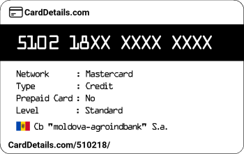 Card Details: 510218