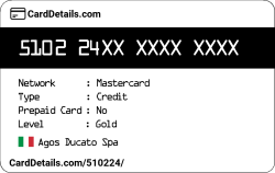 Card Details: 510224