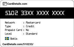 Card Details: 510233