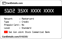 Card Details: 510235