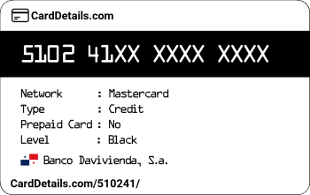 Card Details: 510241