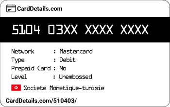 Card Details: 510403