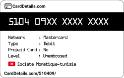 Card Details: 510409