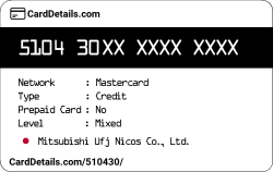 Card Details: 510430