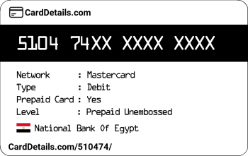 Card Details: 510474