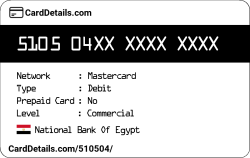 Card Details: 510504