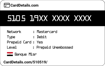 Card Details: 510519