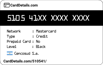 Card Details: 510541