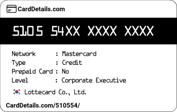 Card Details: 510554