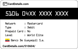 Card Details: 510604